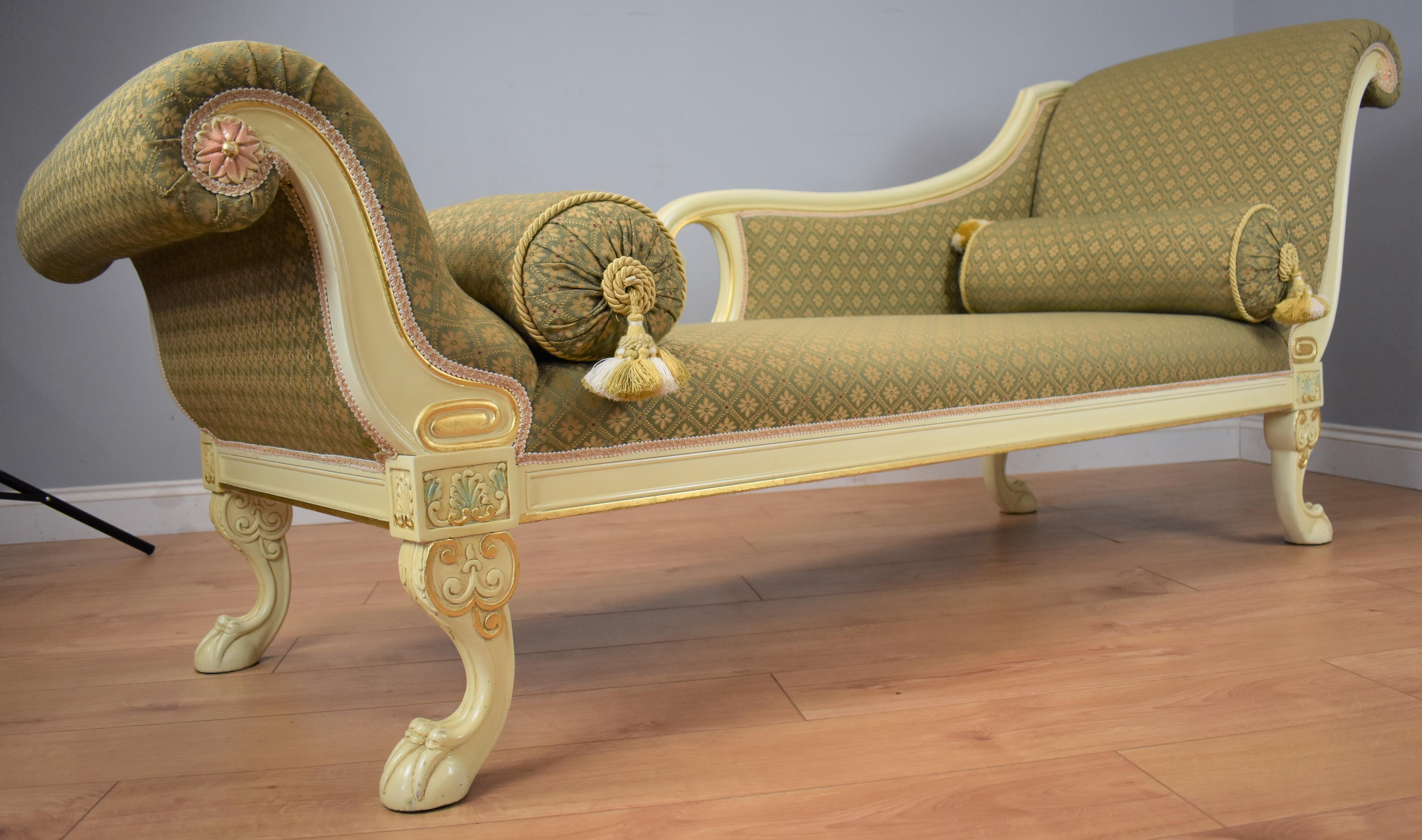 Regency Large Victorian Style Chaise
