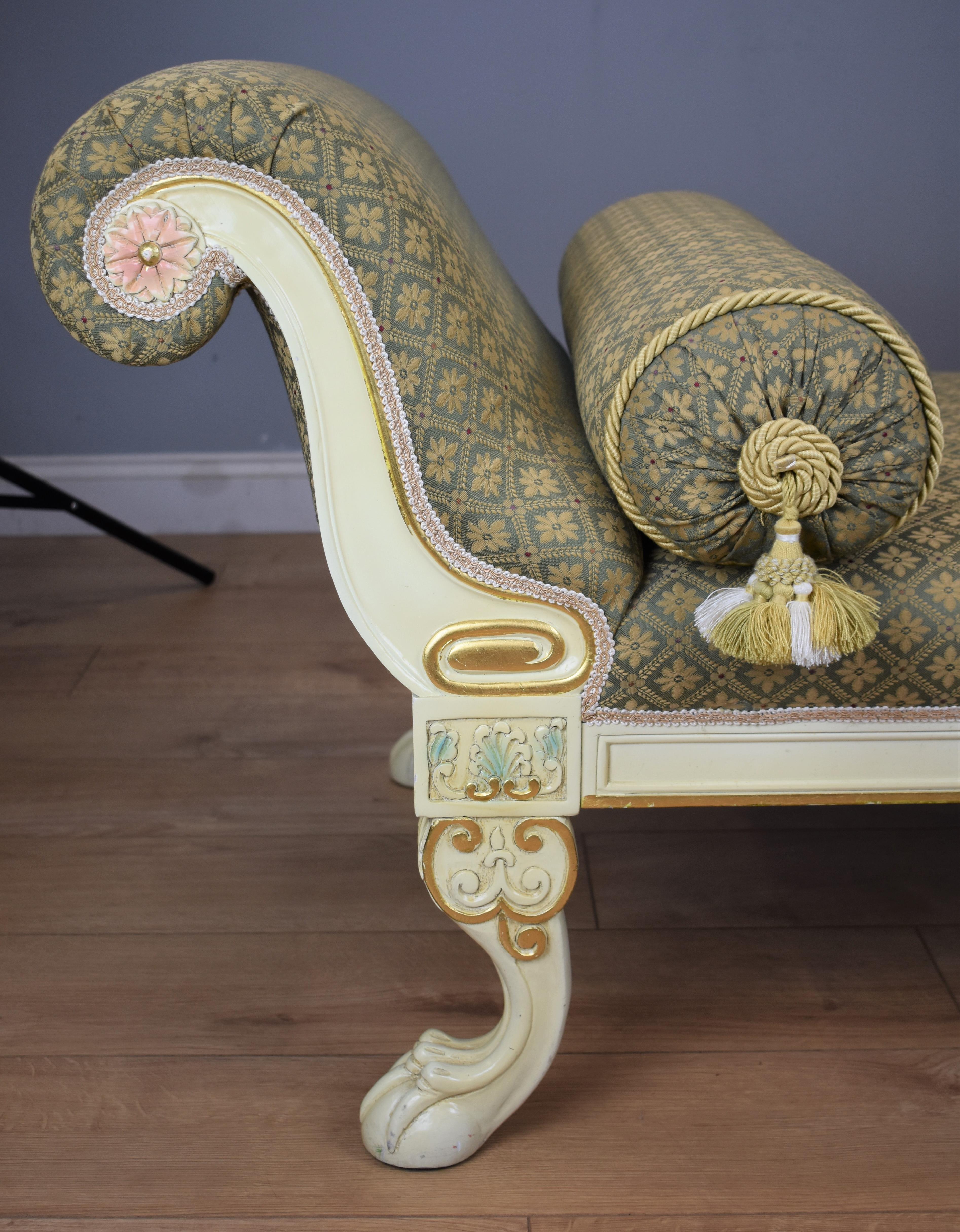 European Large Victorian Style Chaise