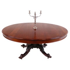 Large Victorian Style Mahogany Circular Centre Table - 6ft7 / 2m diameter