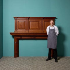 Large Victorian Style Oak Fire Mantel