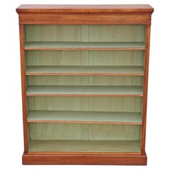 Large Victorian Style Walnut Adjustable Bookcase, Antique Quality