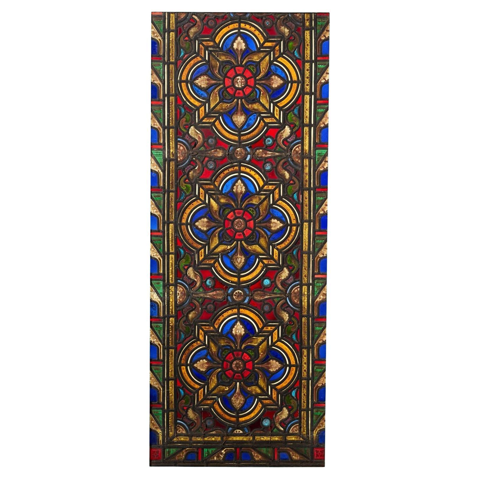 Grande vetrata vittoriana Tudor Rose Stained Glass