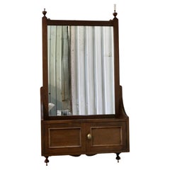 Antique Large Victorian Wall Cabinet with Mirror