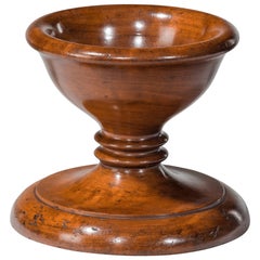 Large Victorian Walnut Treen Master Salt