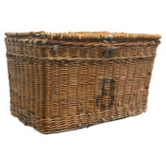 Grand panier victorien en osier