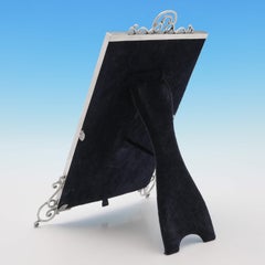 Großer viktorianischer Fotorahmen aus Sterlingsilber mit Drahtarbeit, London, 1900