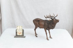 Large Vienna Bronze Stag, Bergmann Foundry, circa 1900