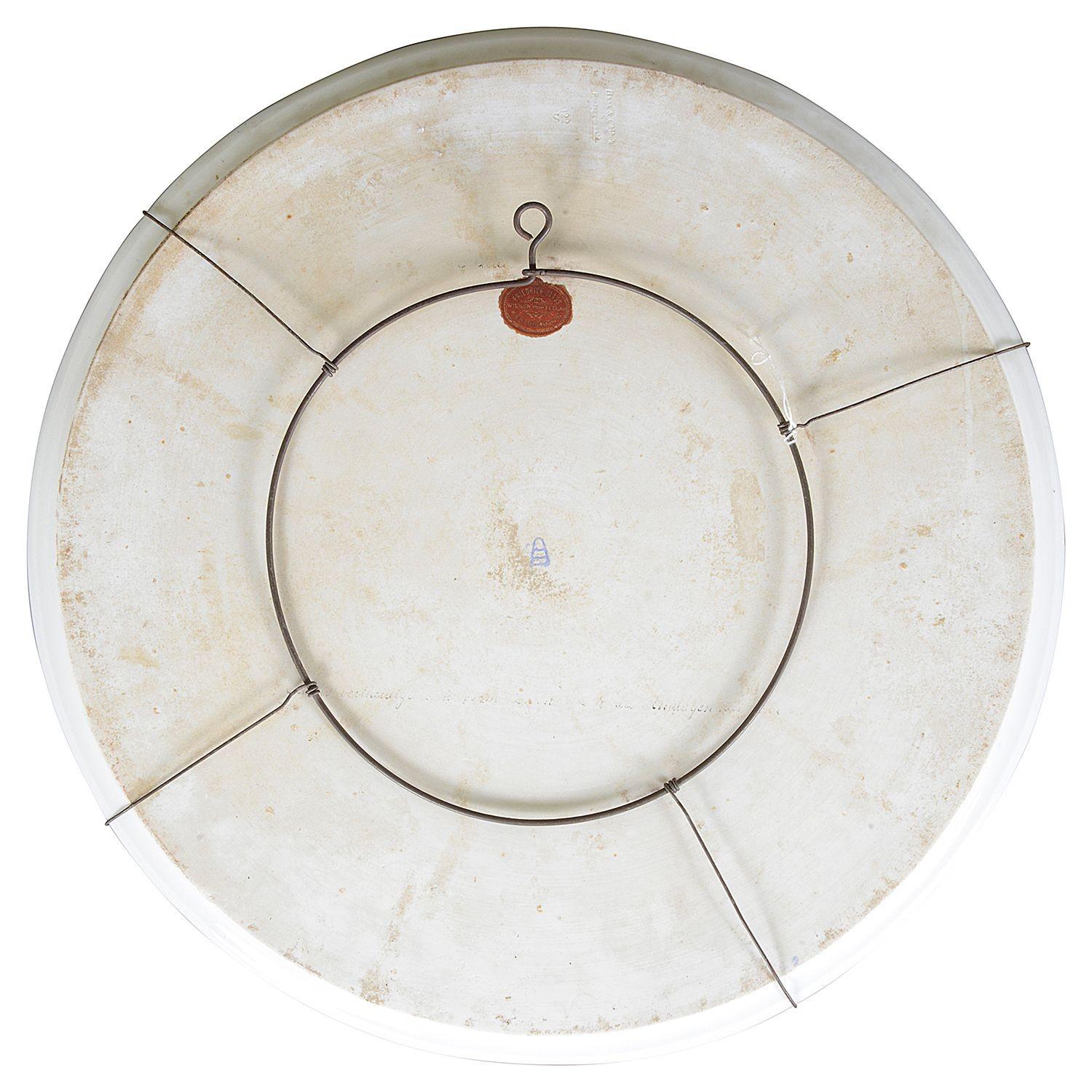 Porcellana Large Vienna porcelain charger, depicting Orthello. 50cm Dia. in vendita
