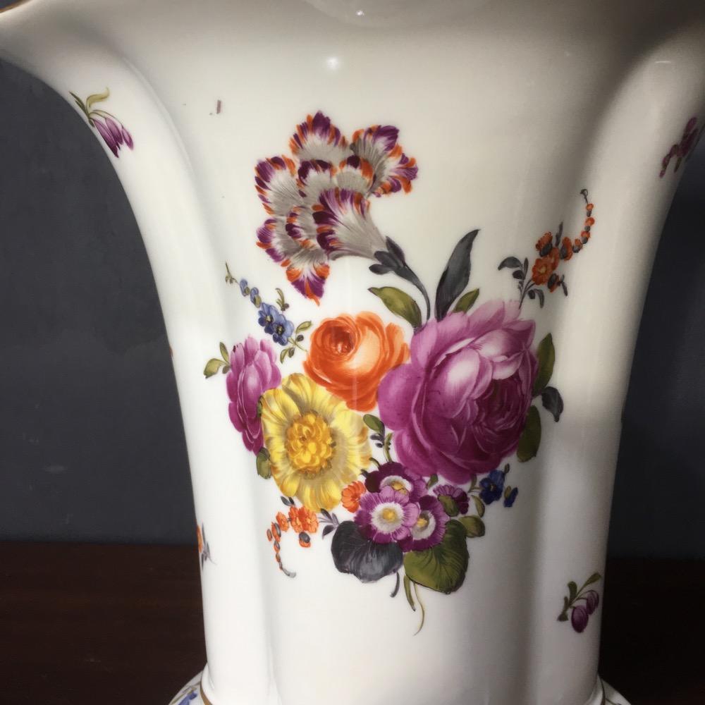 Austrian Large Vienna vase, flower groups, c.1780 For Sale