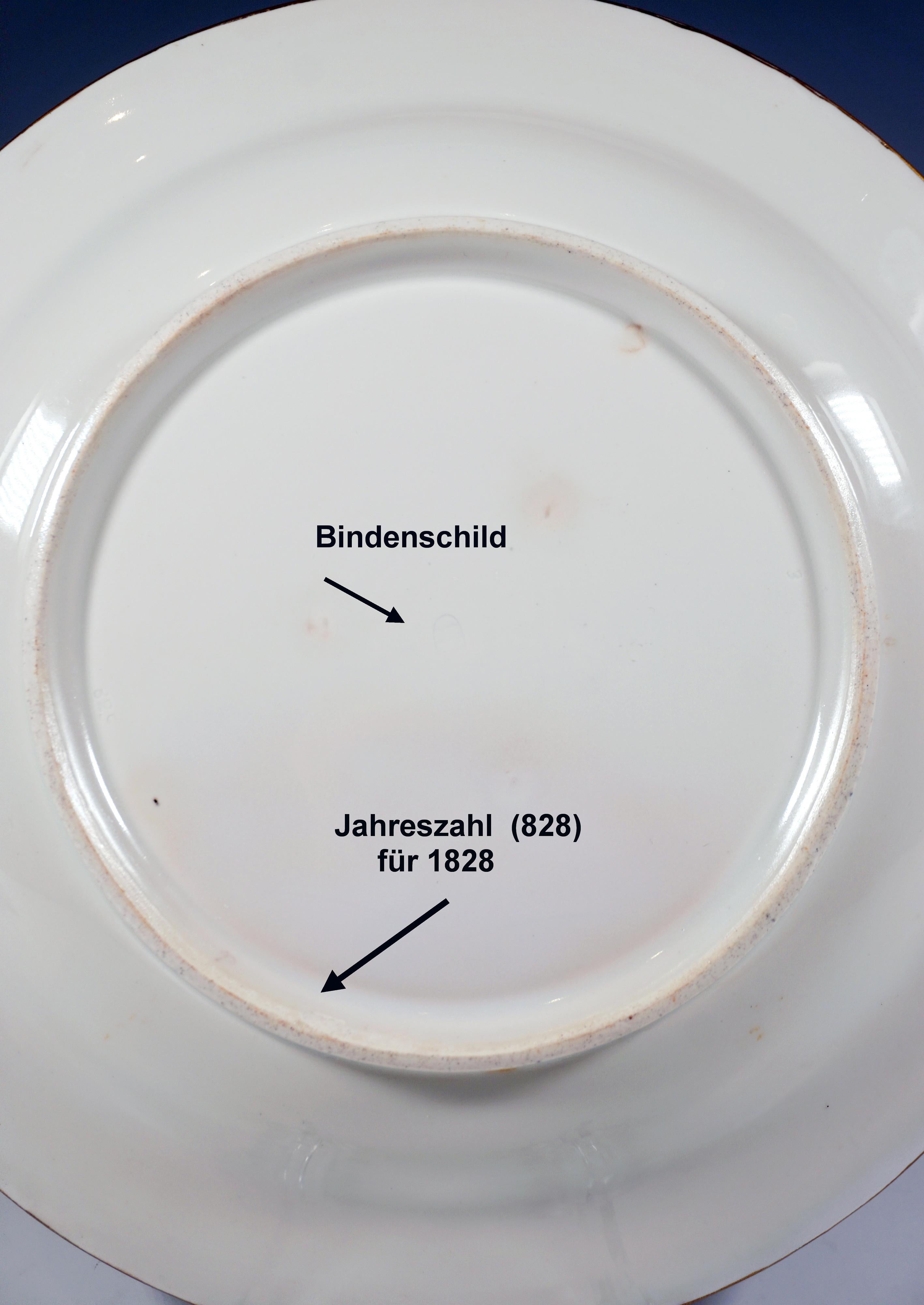 Large Viennese Imperial Porcelain Picture Plate With Arcadian Landscape, 1828 2