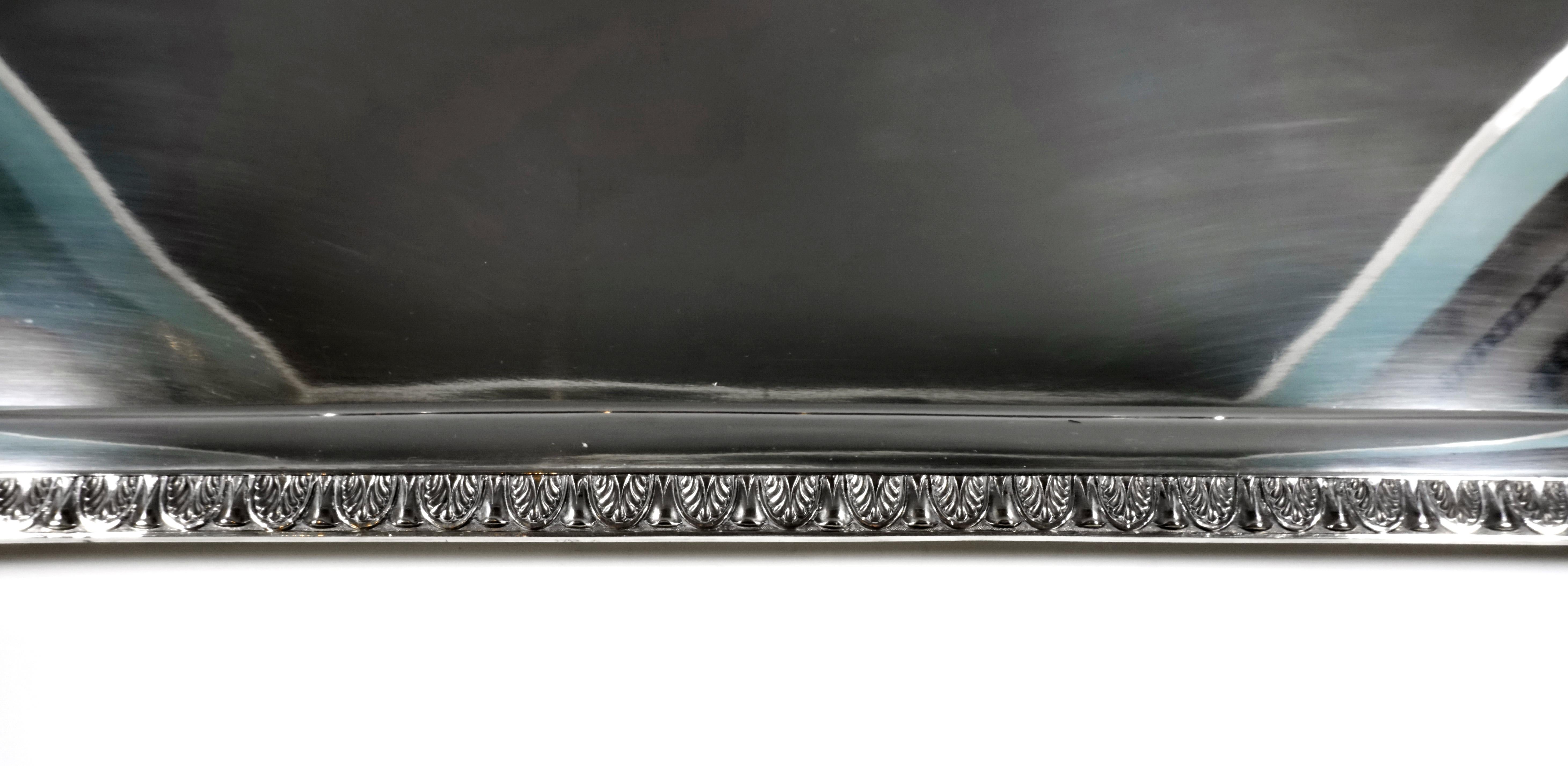 Hand-Crafted Large Viennese Silver Art Nouveau Tray by Eduard Friedmann, circa 1900