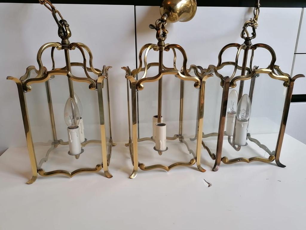 Large Viennese Stairwell or House Entrance Lantern For Sale 9