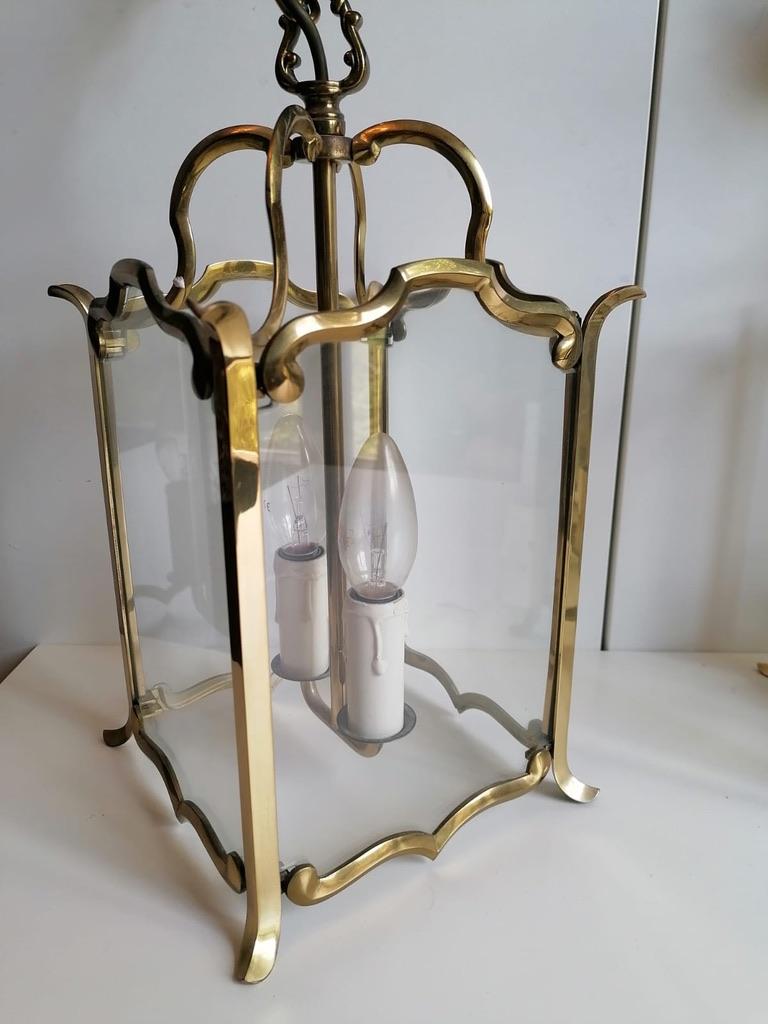 Mid-20th Century Large Viennese Stairwell or House Entrance Lantern For Sale
