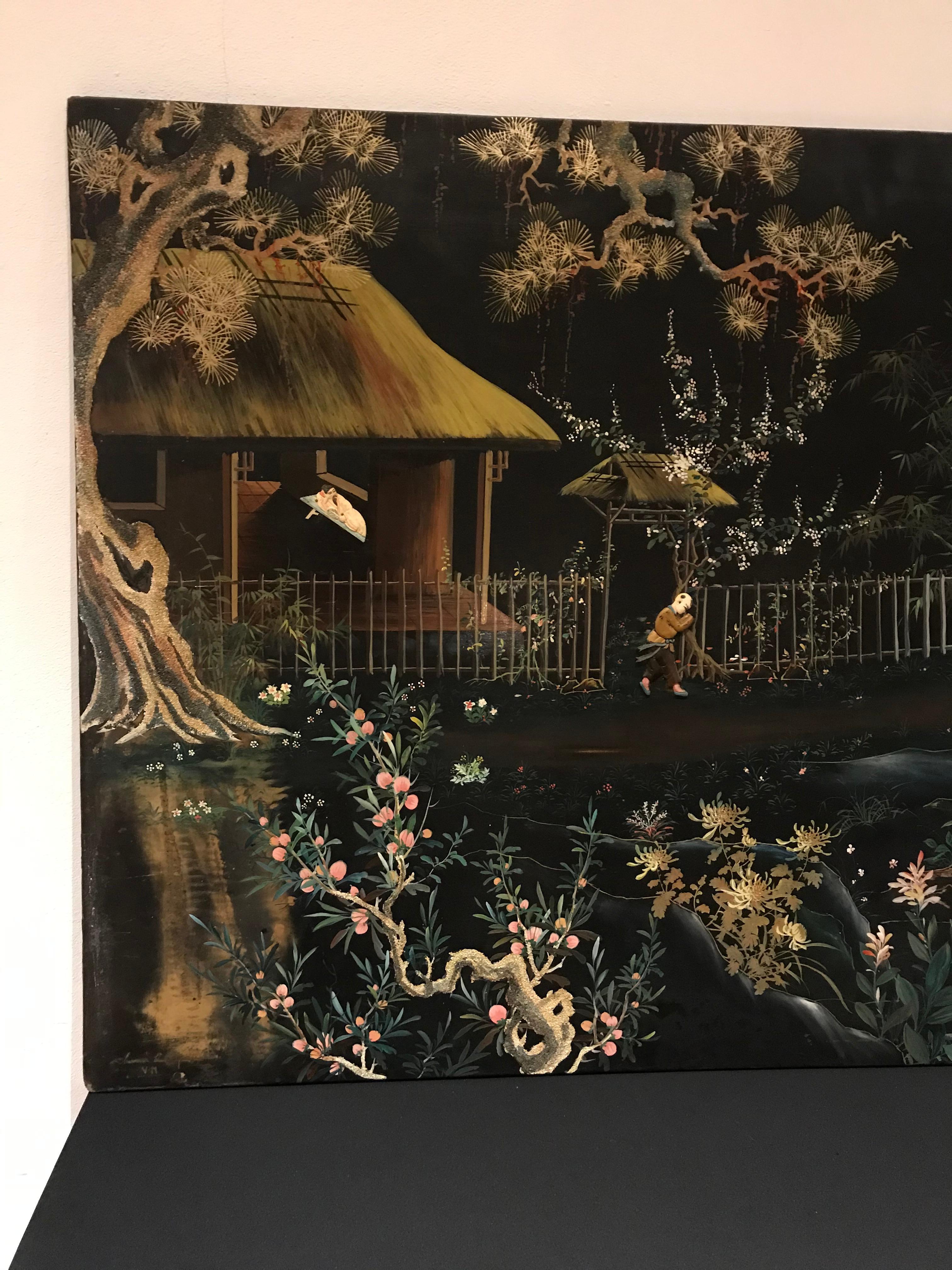 vietnamese lacquer painting