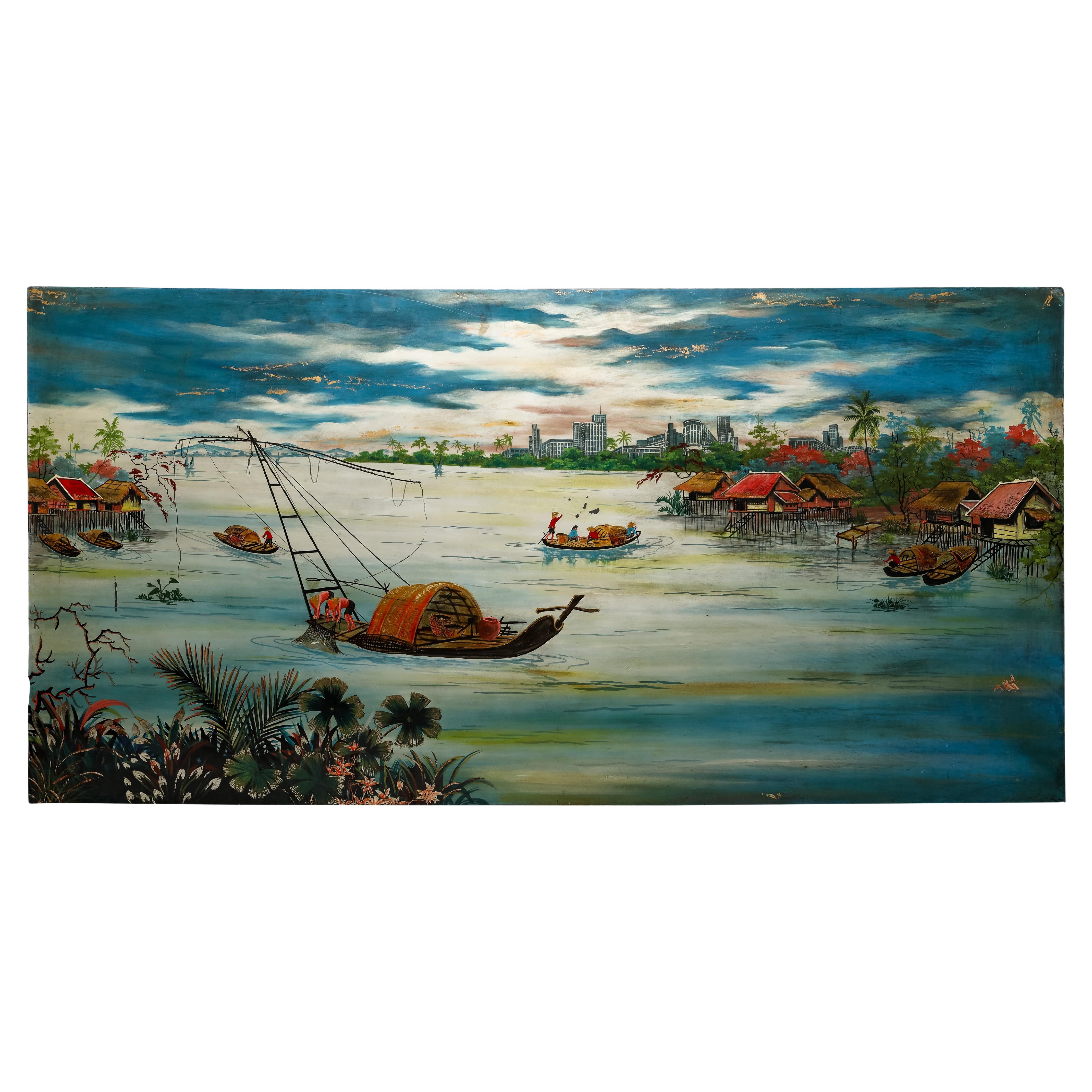 Large Vietnamese Lacquer For Sale