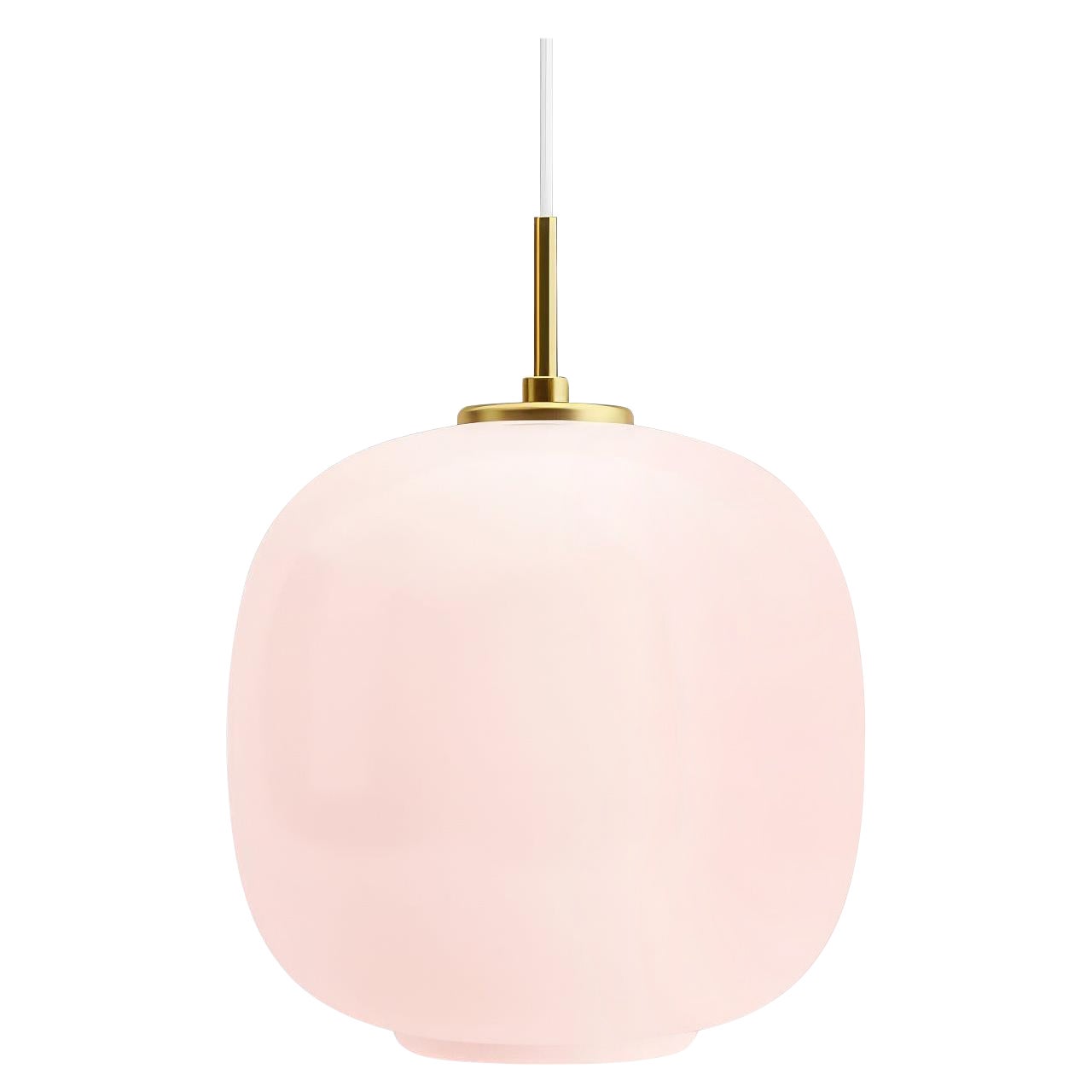 Grand pendentif radiohus Vilhelm Lauritzen VL45 en rose pâle pour Louis Poulsen