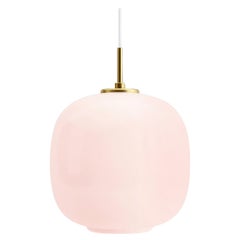Grand pendentif radiohus Vilhelm Lauritzen VL45 en rose pâle pour Louis Poulsen