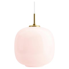 Grand pendentif radiohus Vilhelm Lauritzen VL45 en rose pâle pour Louis Poulsen