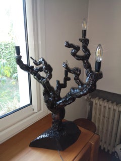 large vine foot lamp