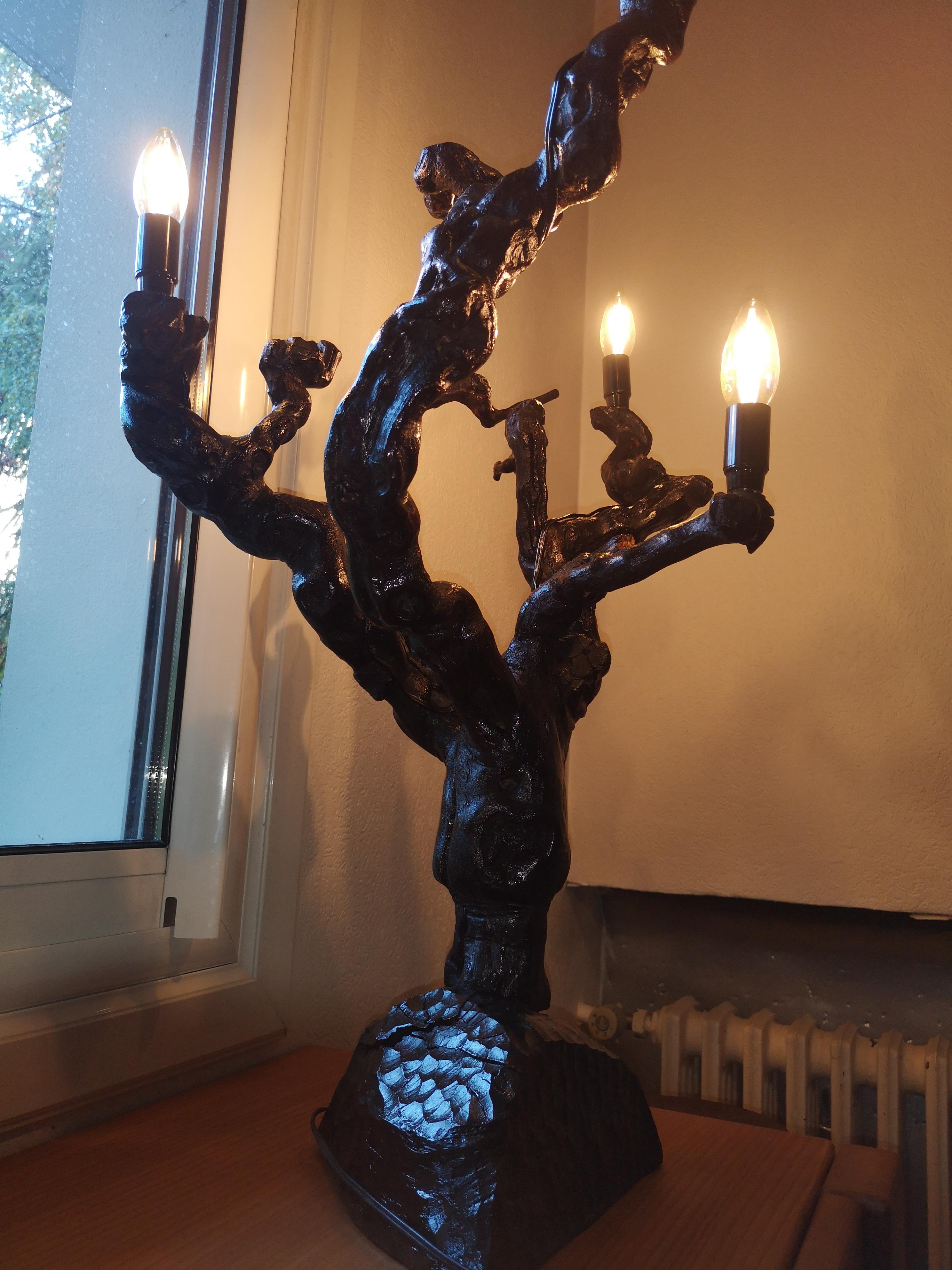 20th Century large vine foot lamp For Sale