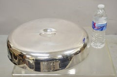 Large Vintage Modern Stainless Steel Food Dish Serving Dome Cover