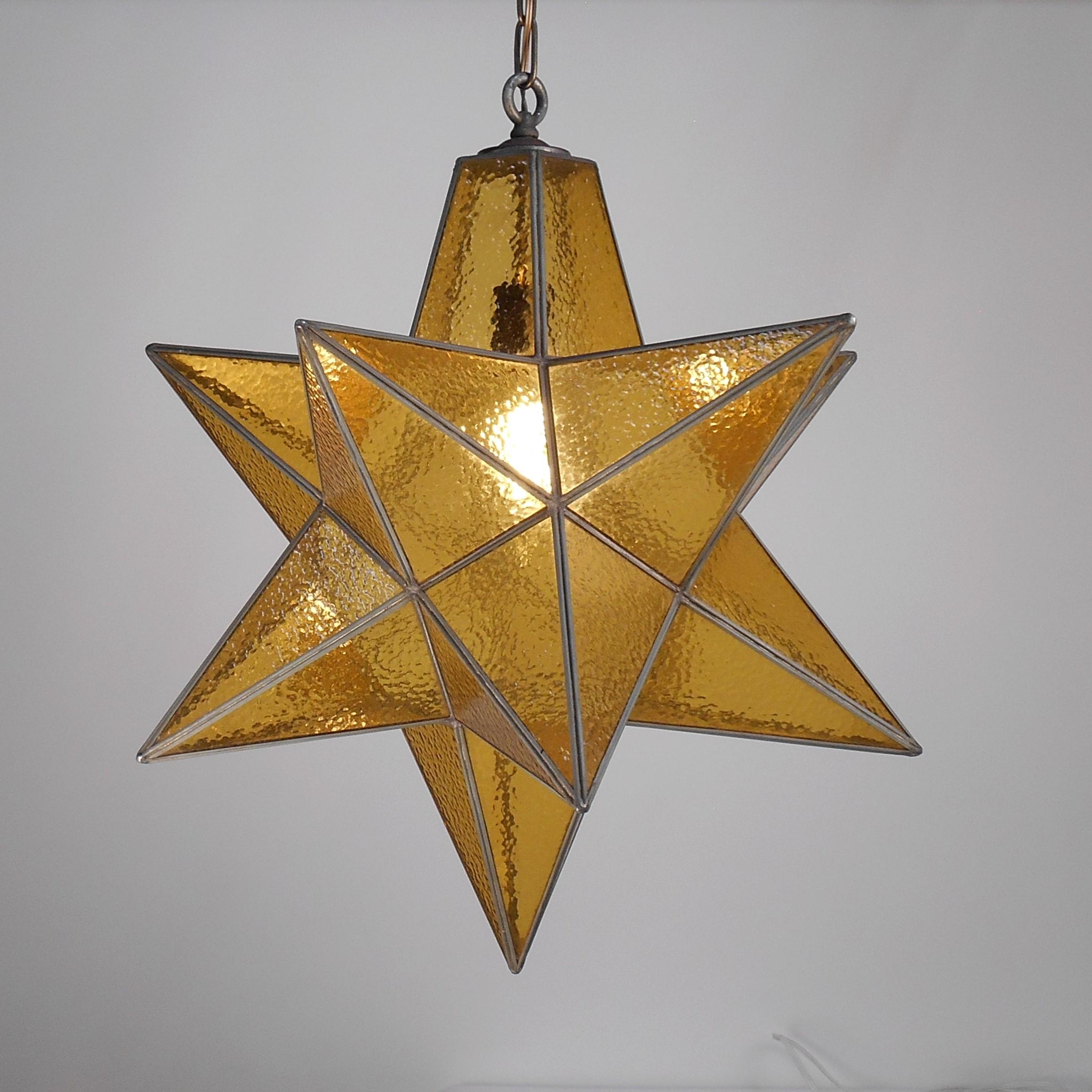 Américain Grand pendentif étoile Moravian vintage des années 1950 en vente