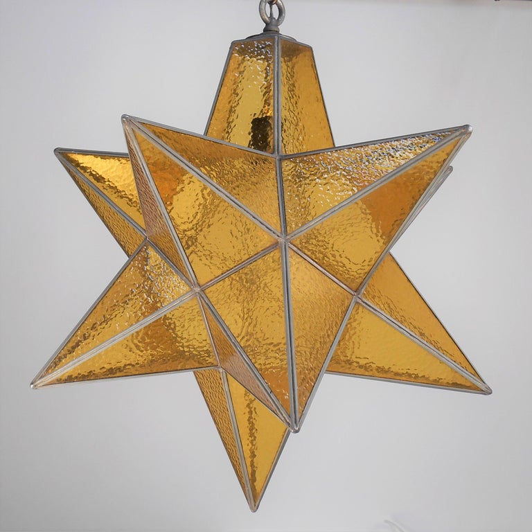 Large Vintage 1950s Moravian Star Pendant For Sale at 1stDibs