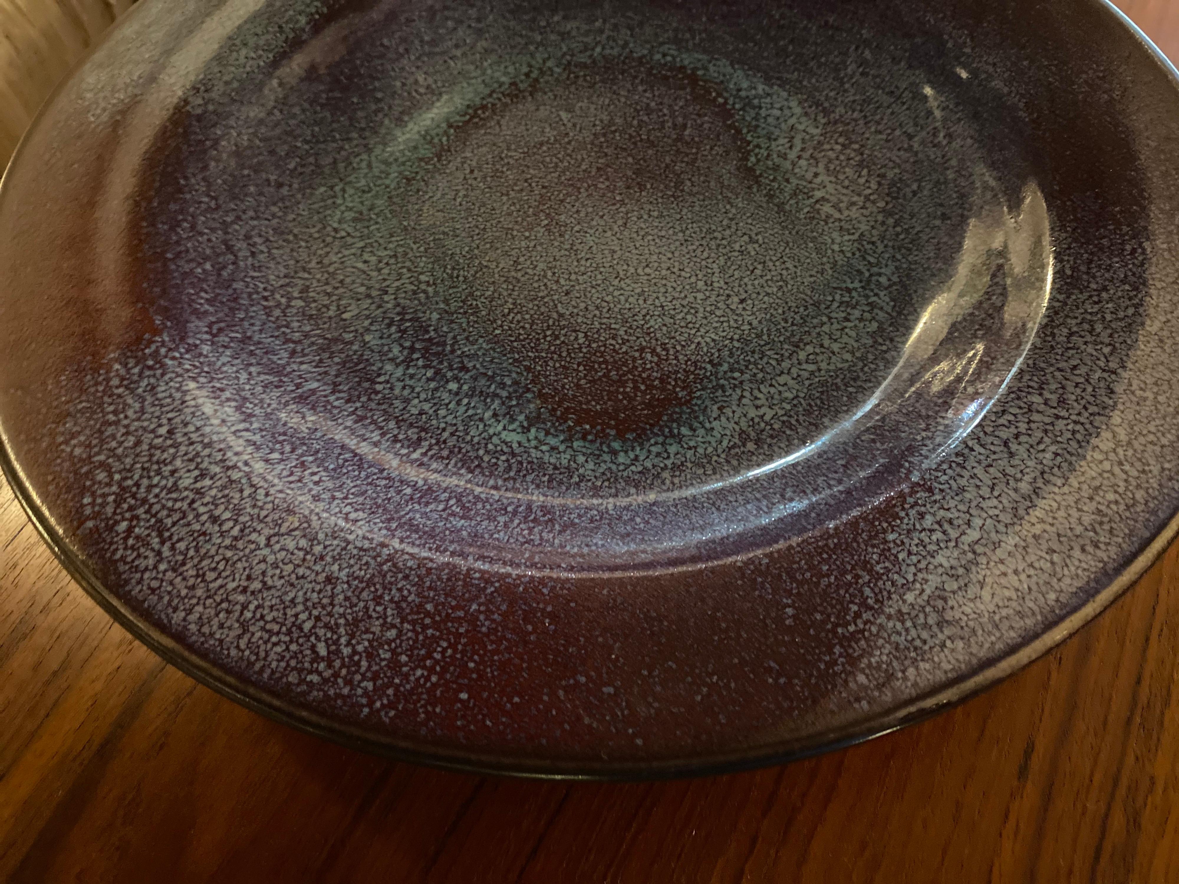 Mid-Century Modern Large Vintage 1957 Harding Black Bowl