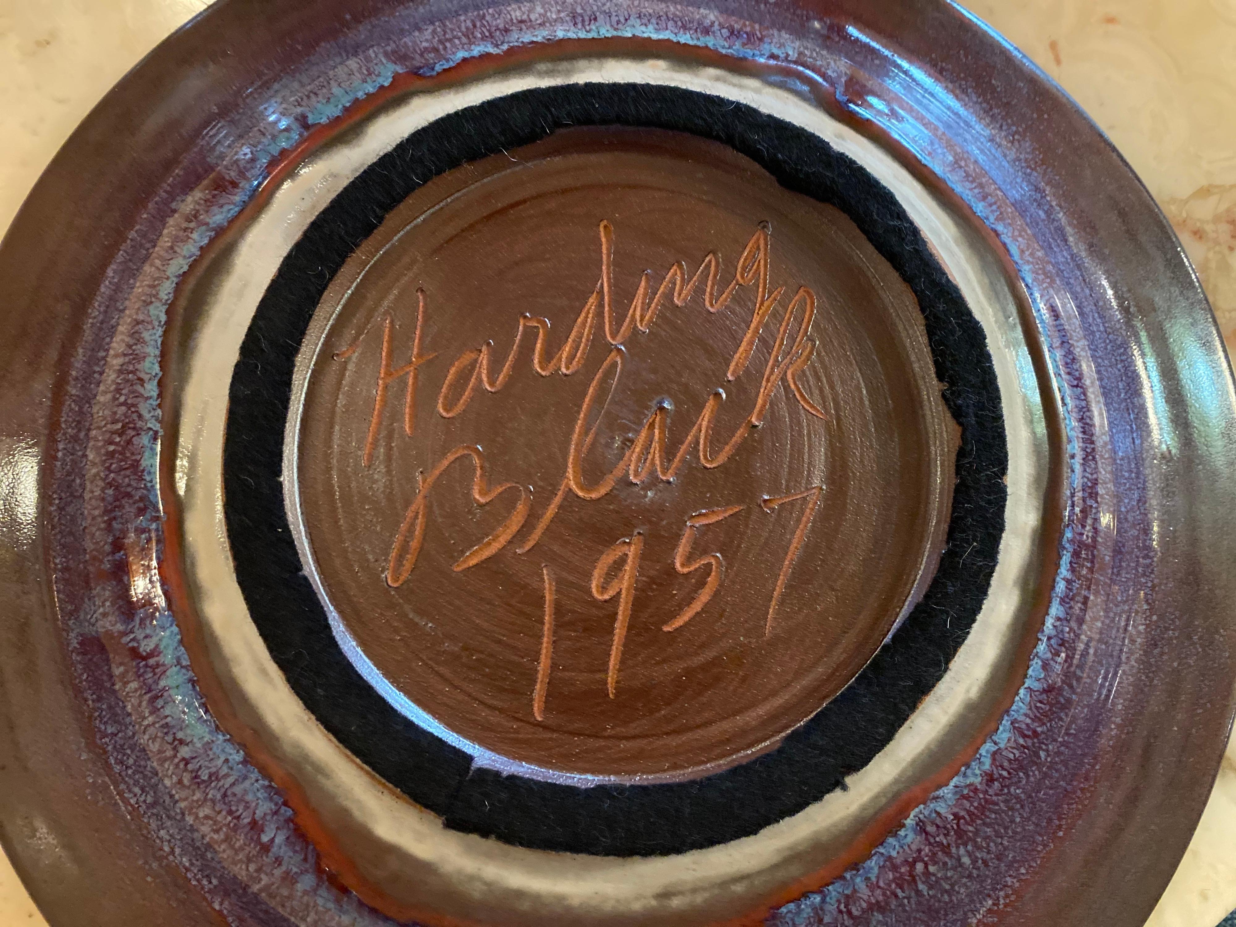 American Large Vintage 1957 Harding Black Bowl