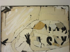 Large Vintage 1960s Contemporary Painting by Female Artist Jeri Summers