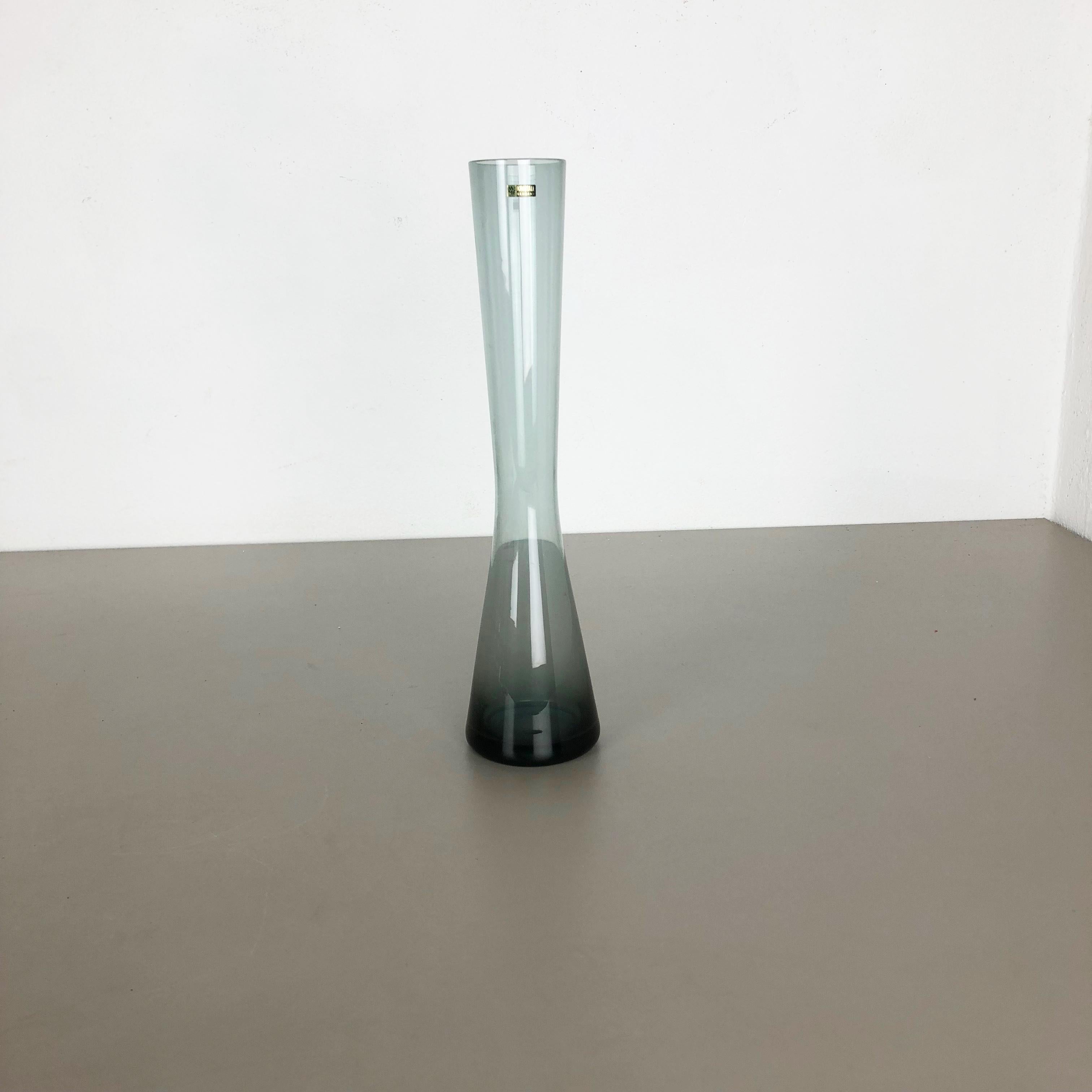 Mid-Century Modern Grand vase turmalin vintage des années 1960 par Wilhelm Wagenfeld pour WMF, Allemagne Bauhaus en vente