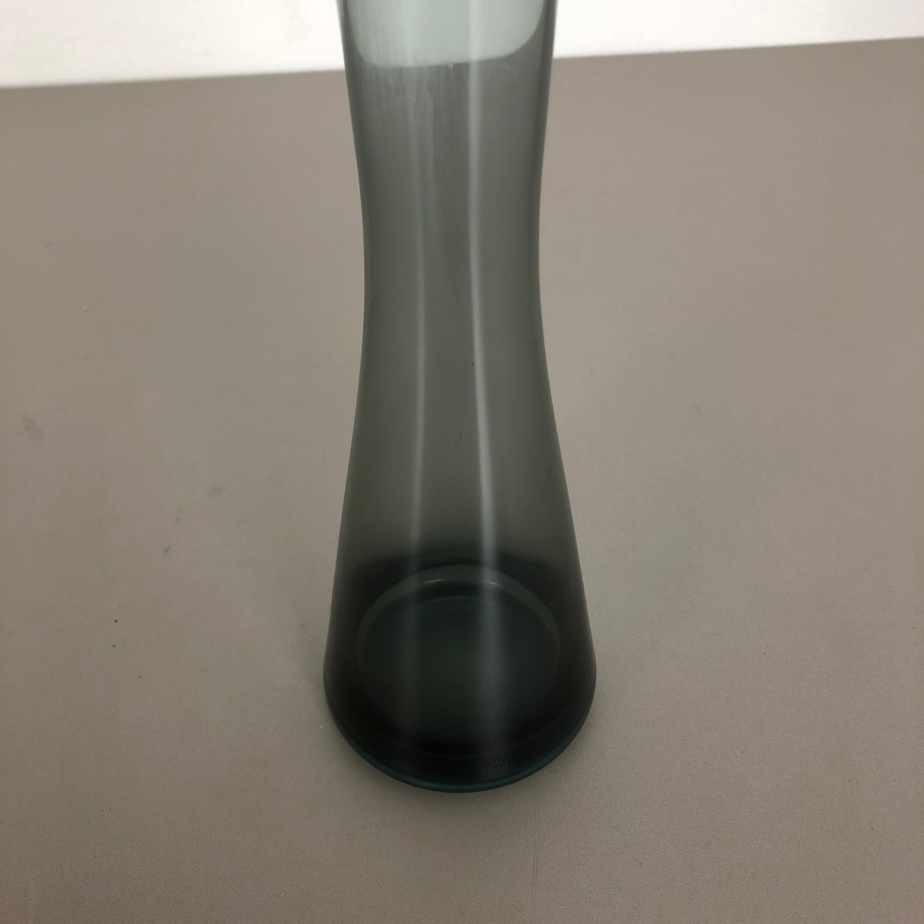 Glass Large Vintage 1960s Turmalin Vase by Wilhelm Wagenfeld for WMF, Germany Bauhaus For Sale
