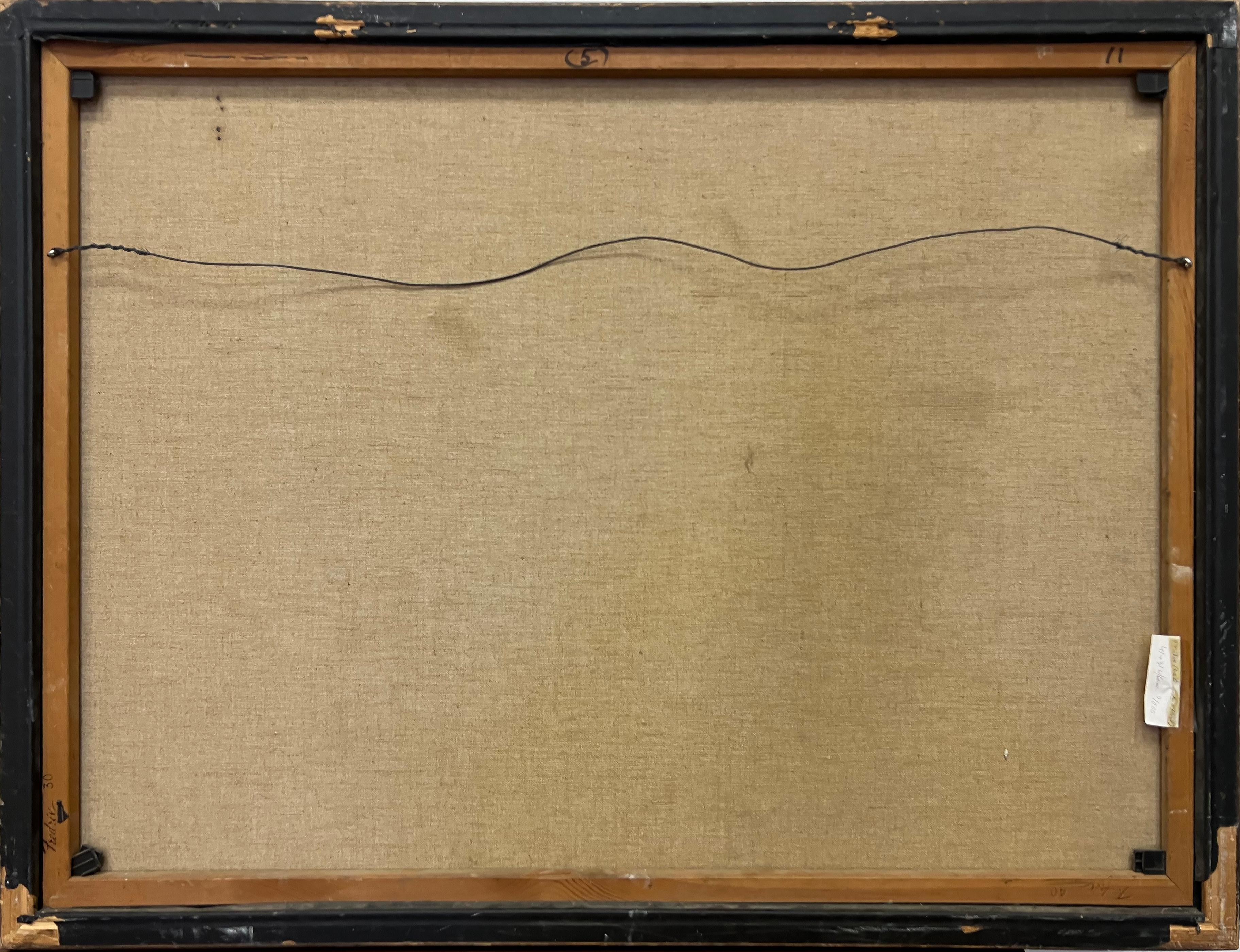 Grande pittura ad olio vintage degli anni '70 di Robert Gable, studio di nudo maschile 1