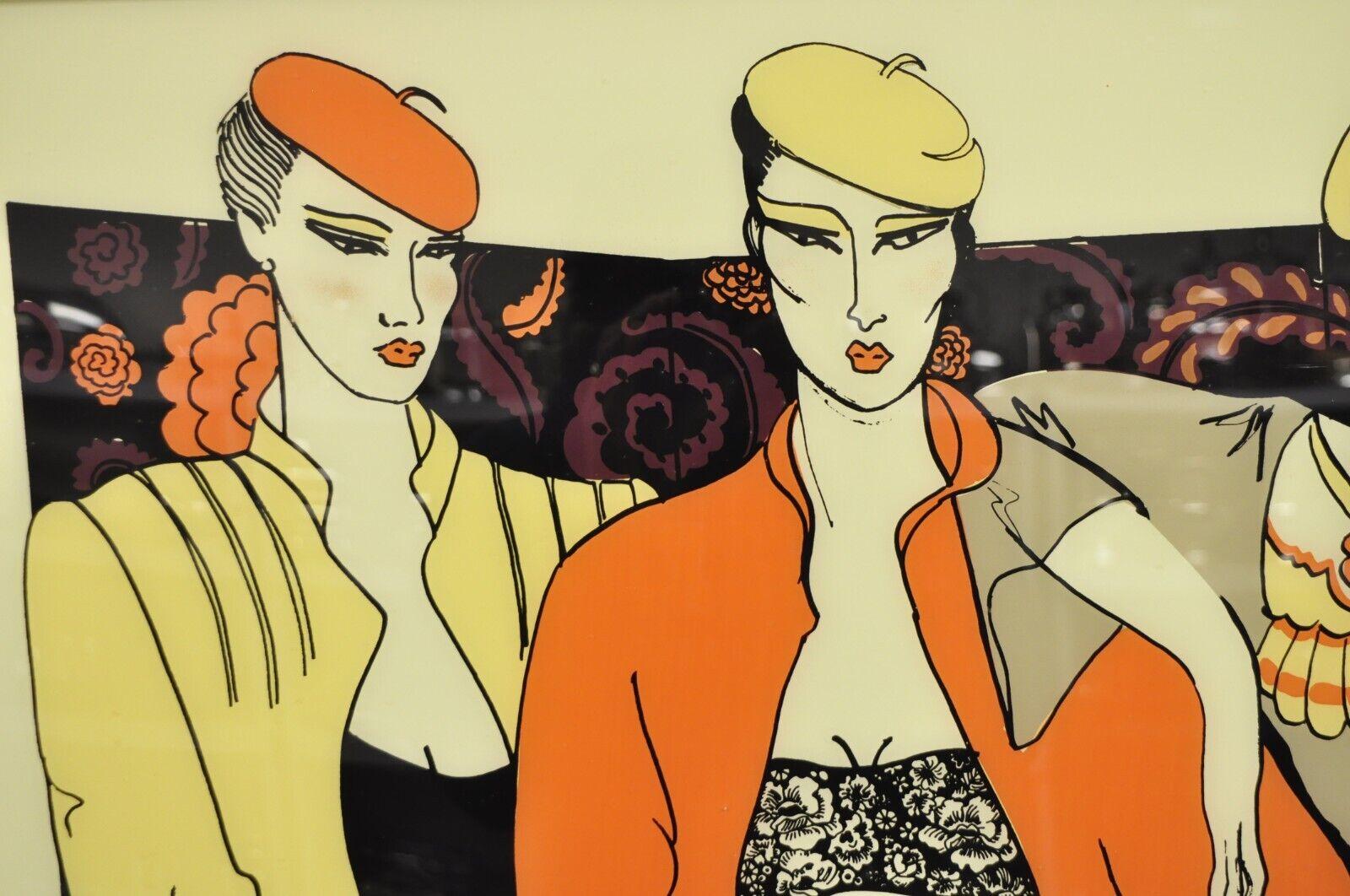 Große Vintage 1975 Polycast Acryl Vogue Frauen Mode Retro Wandkunst (Ende des 20. Jahrhunderts) im Angebot