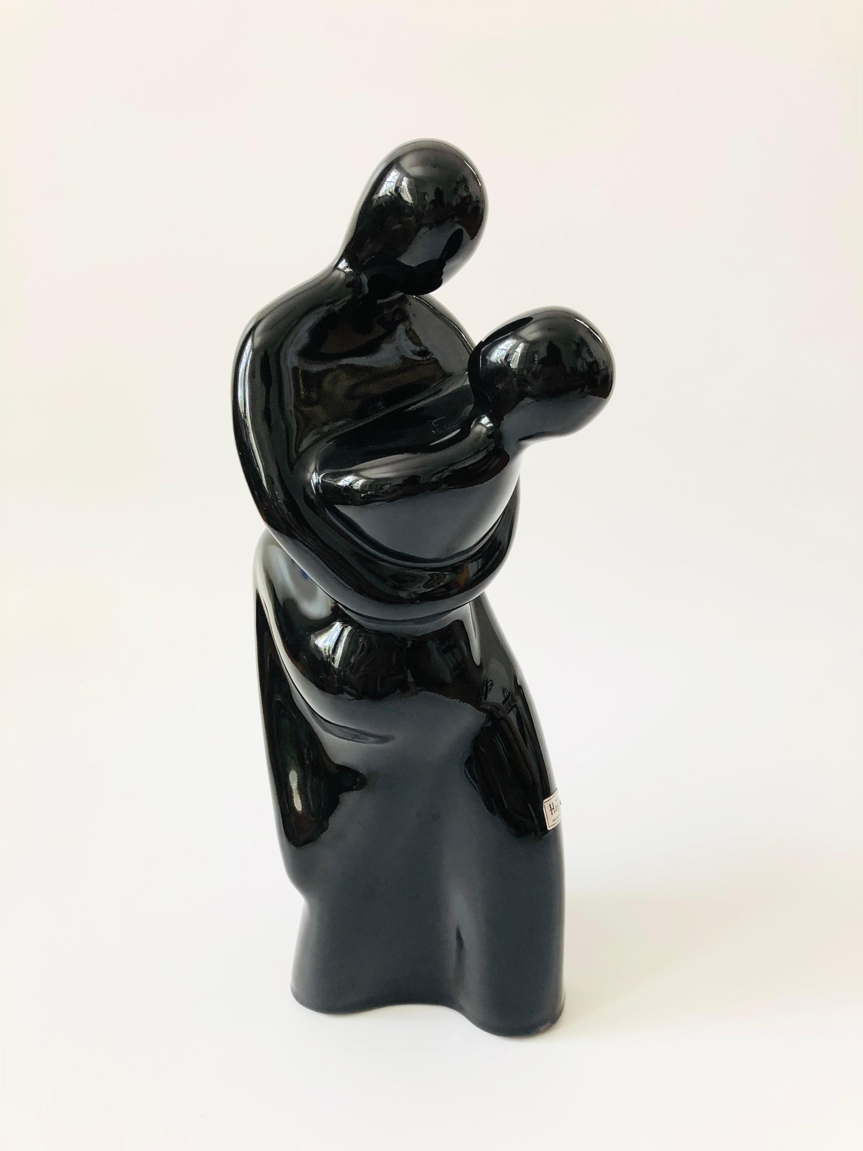 Ceramic Large Vintage 80s Modern Figurative Lovers Sculpture by Haeger