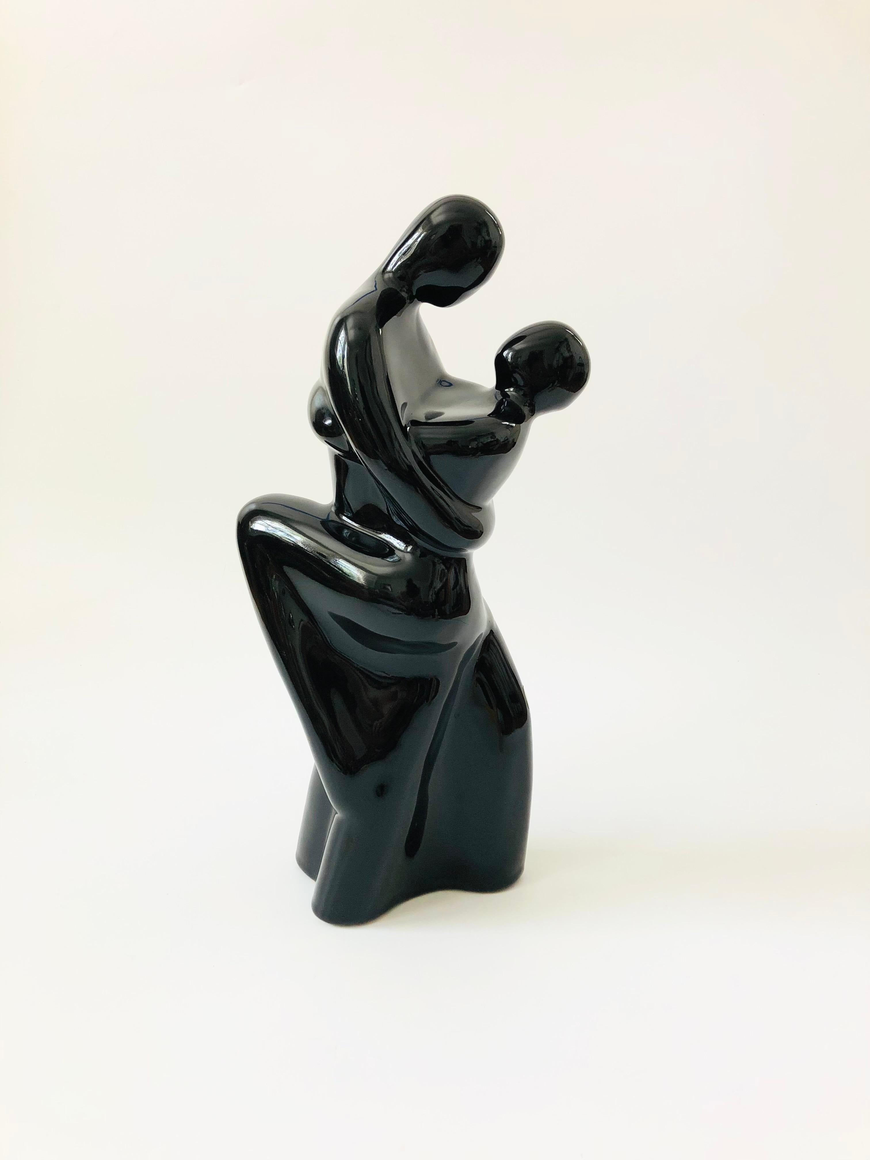 Large Vintage 80s Modern Figurative Lovers Sculpture by Haeger 1