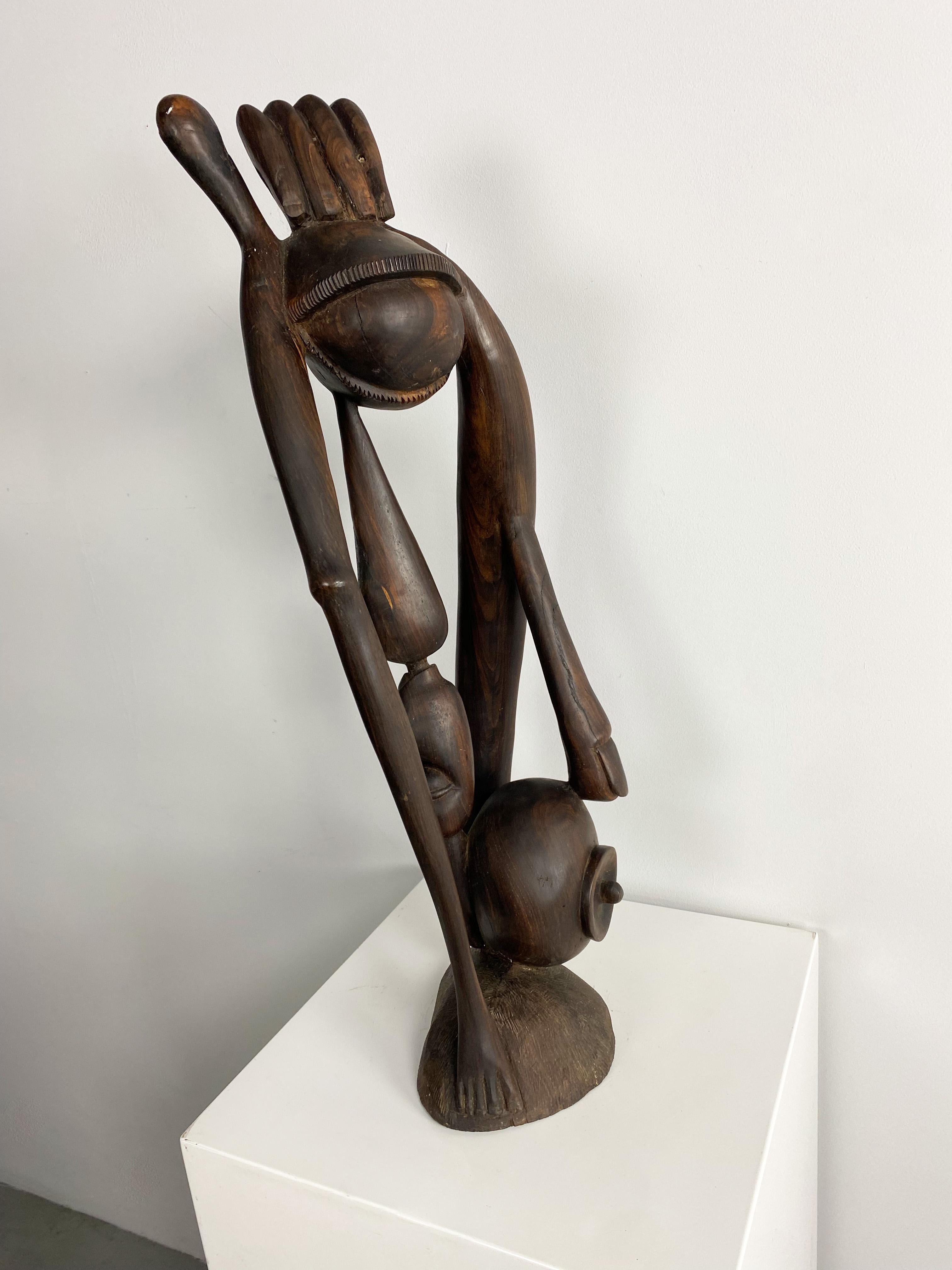 Large Vintage Abstract African Sculpture In Good Condition In Surbiton, GB