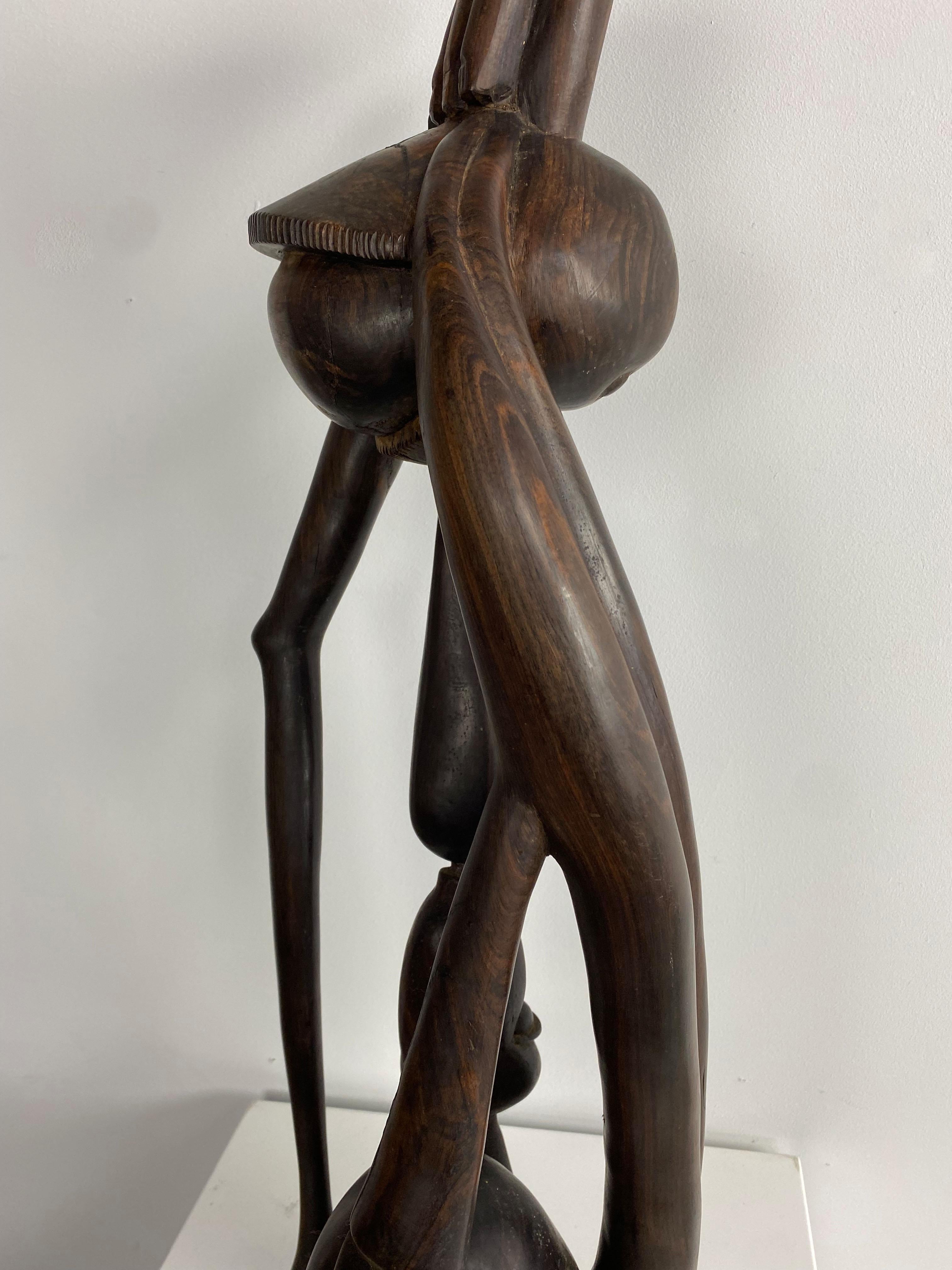 Large Vintage Abstract African Sculpture 1