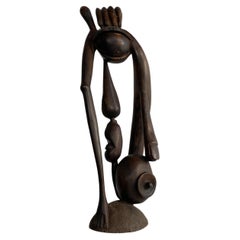Large Vintage Abstract African Sculpture