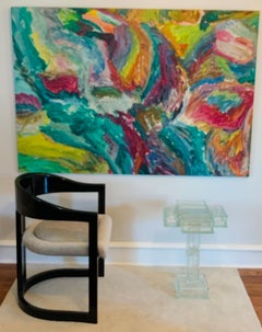 Large Vintage Abstract Expressionist Painting, ca. 1960s, American 44 x 64