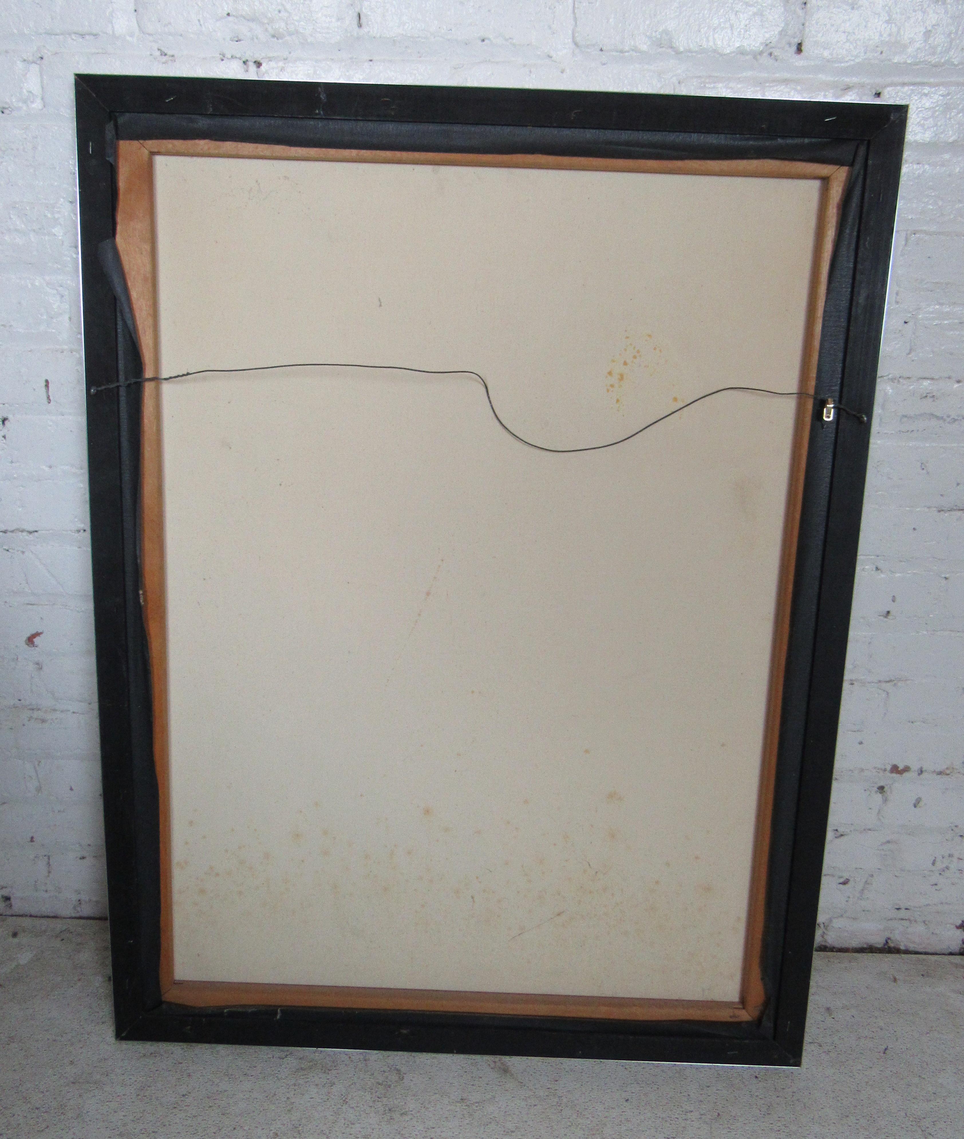 Large Vintage Abstract Painting 1