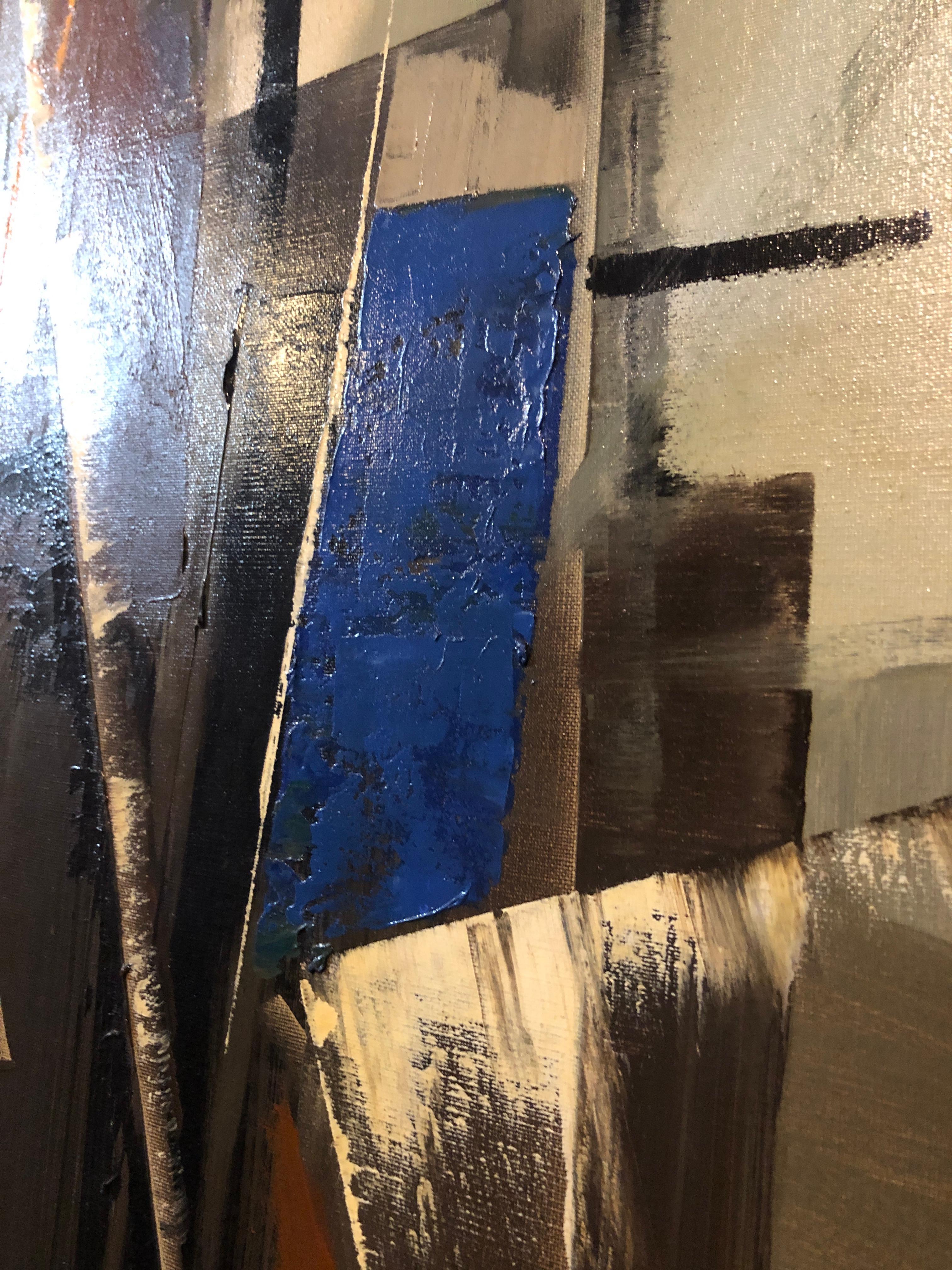 Canvas Large Signed Abstract Painting