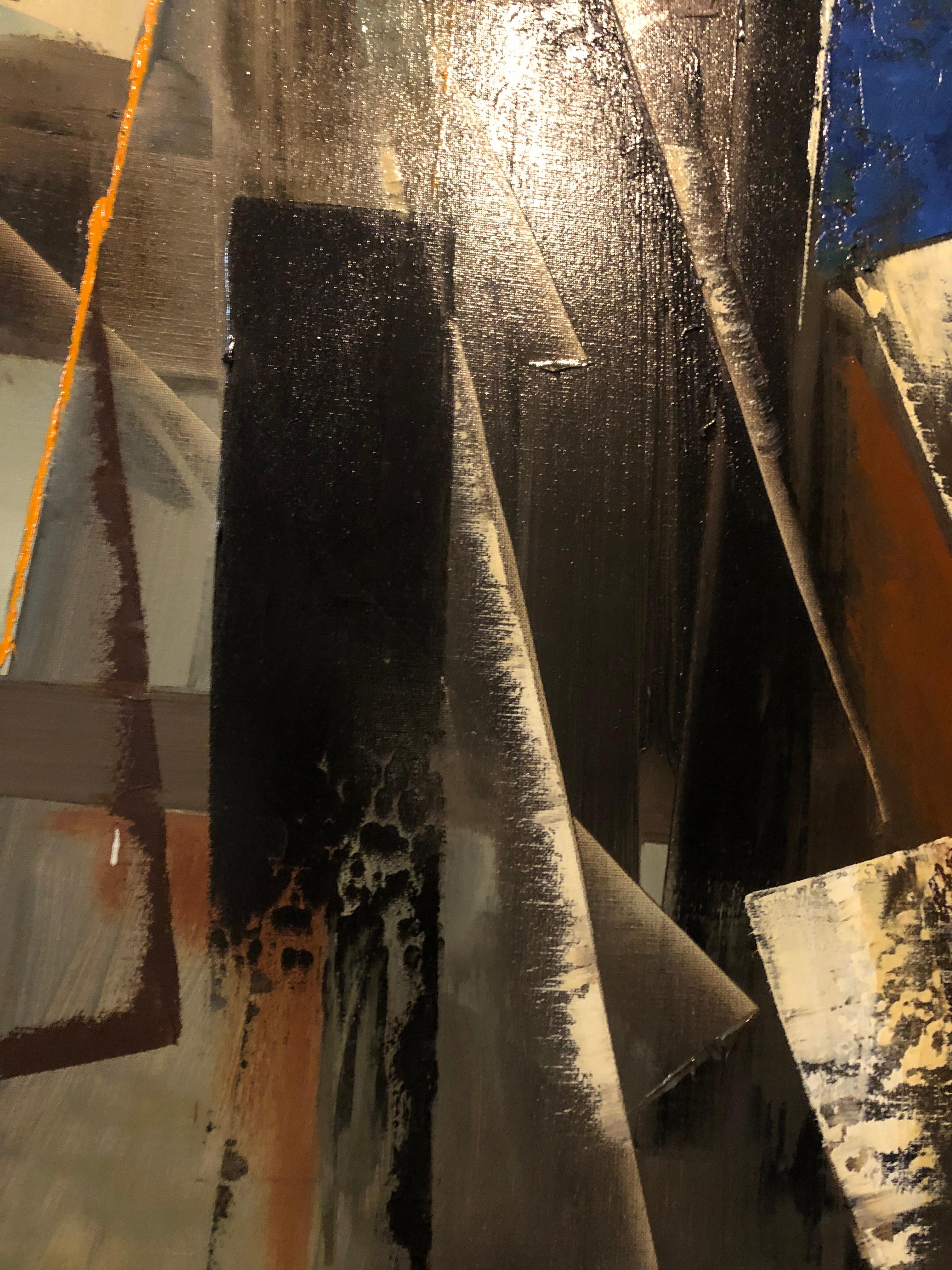 Large Signed Abstract Painting 1