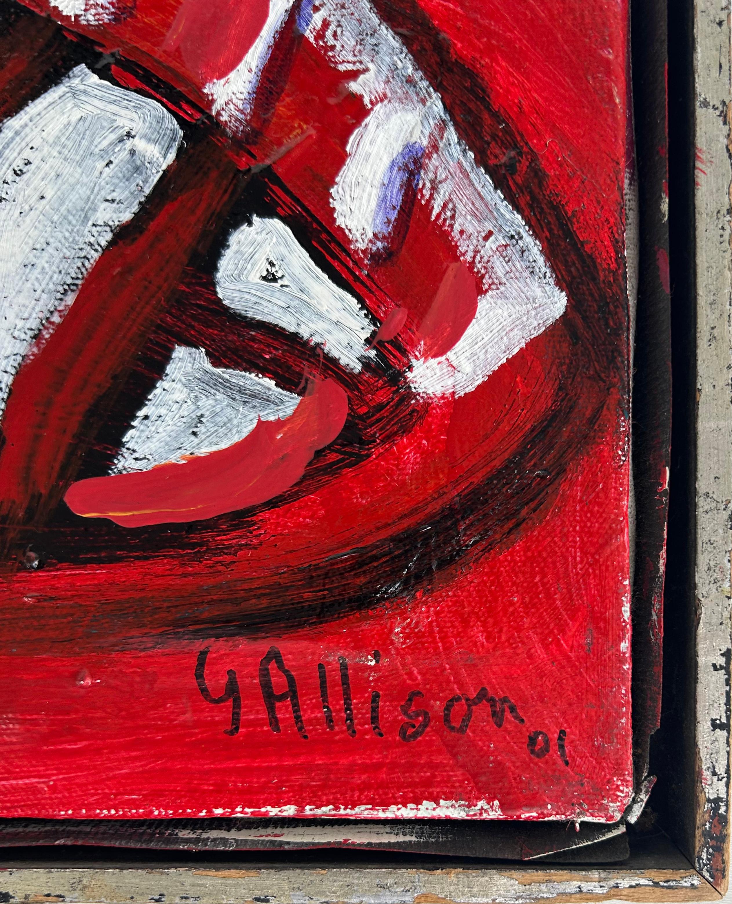 Grande peinture abstraite de Gloria Allison, artiste cubano-américaine Bon état - En vente à Miami, FL