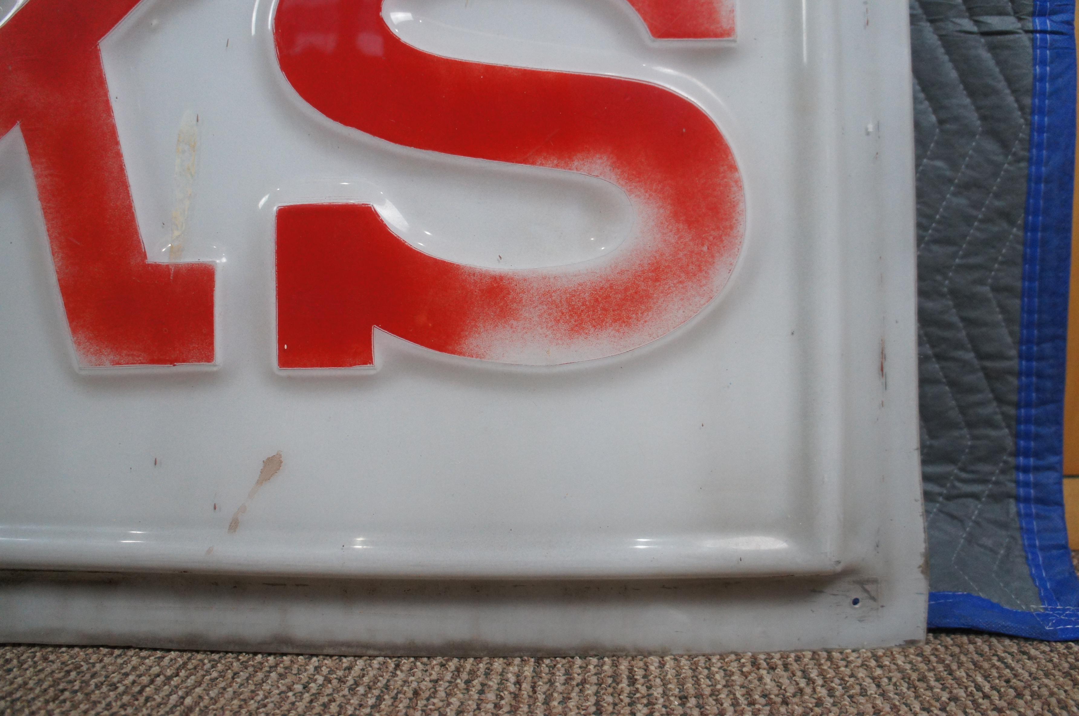 Large Vintage Adult Books Plastic Embossed Advertising Sign Vacuum Form 1