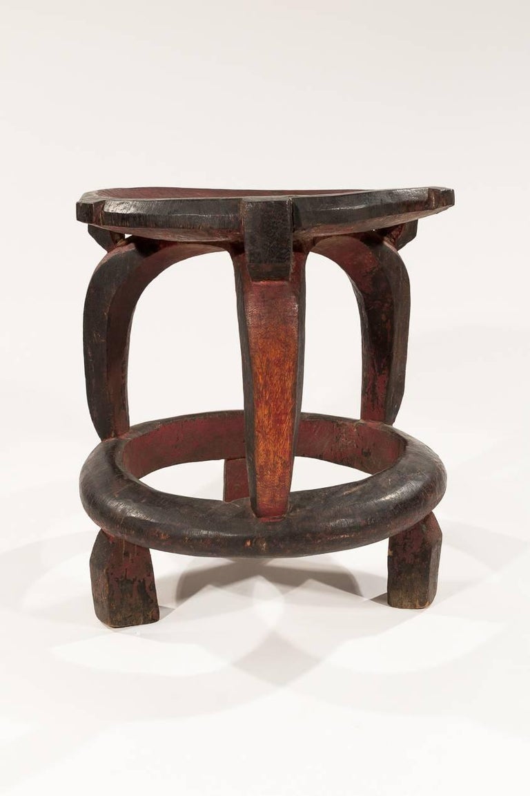 Large Vintage African Carved Stool from Tanzania For Sale at 1stDibs