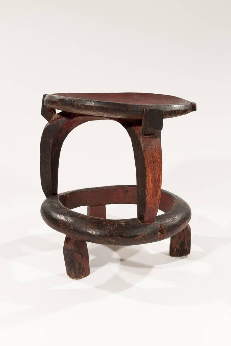 Large Vintage African Carved Stool from Tanzania For Sale at 1stDibs