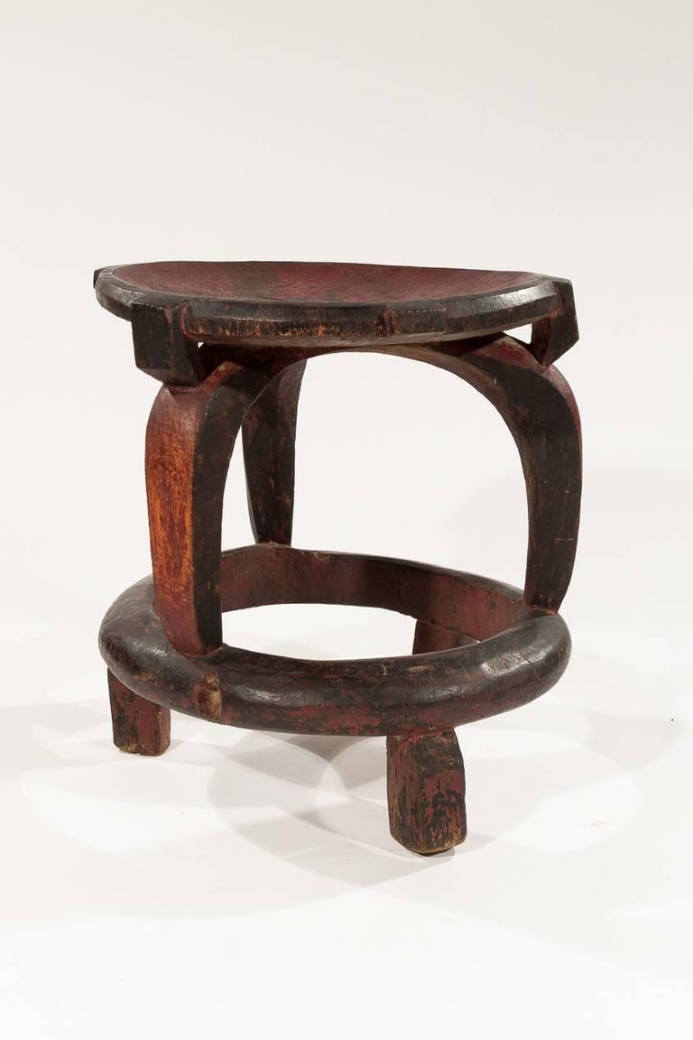 Large Vintage African Carved Stool from Tanzania For Sale at 1stDibs