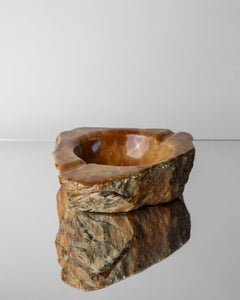 Large Vintage Alabaster Ashtray - Handcrafted from Stone, Italy 1960s