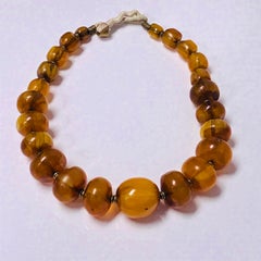 Large Vintage Amber Bead Necklace